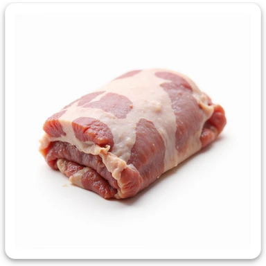raw pork, uncooked, realistic, on a white background sticker