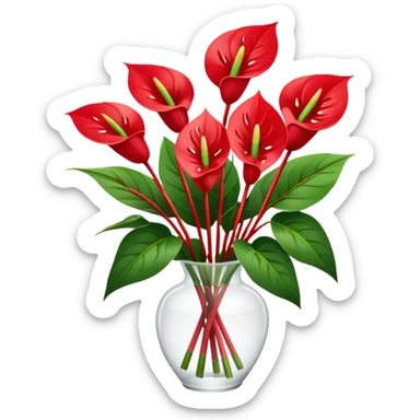 orchidee - sonnenblume - anthurienstrauss - ohne blumenvase sticker