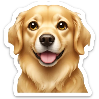 golden dog, something between chihuahua and golden retriever sticker
