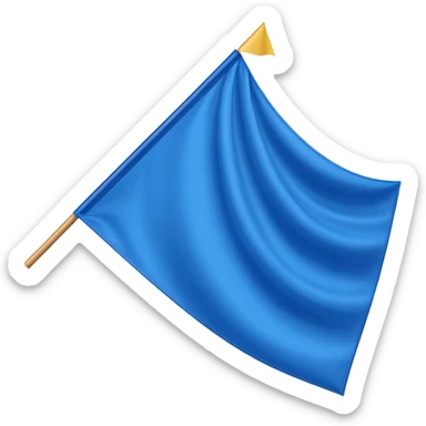 a blue triangle flag sticker