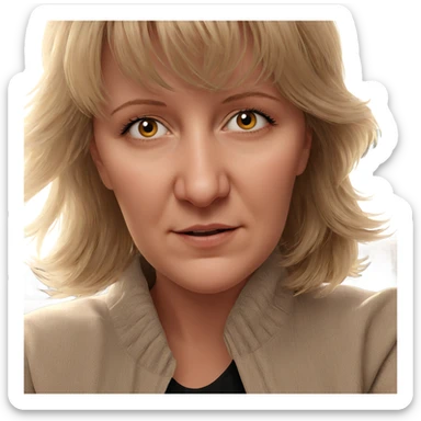 realistic portrait of girl sticker