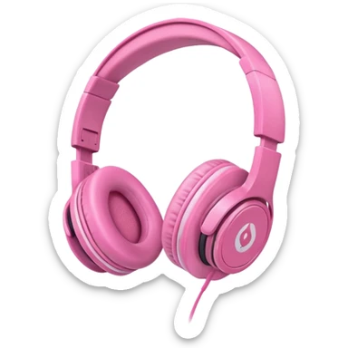 Audífonos rosas sticker