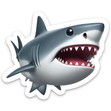 shark with gun sticker