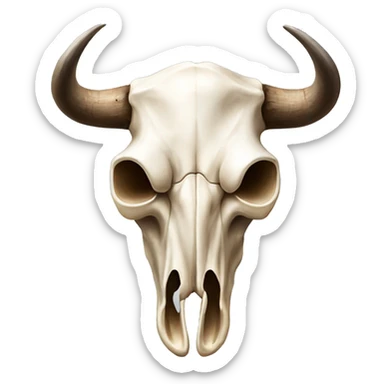 longhorn bull skull sticker