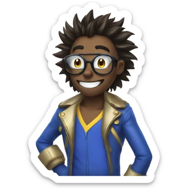 Sonic with glasses happy sticker