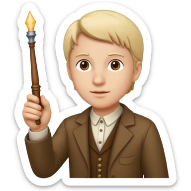 Docent with pointing wand sticker