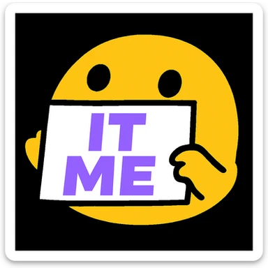 replace the "TY" here with "IT ME" sticker