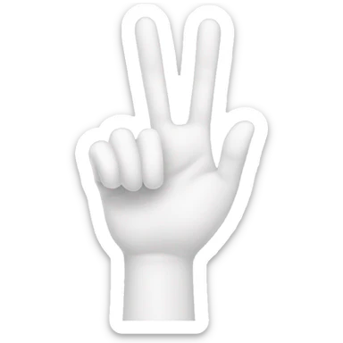 A white hand with the metal hand sign 🤘 with a shorter pinkie sticker