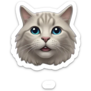 cosmic cat in nebula sticker