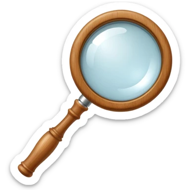 magnifying glass sticker