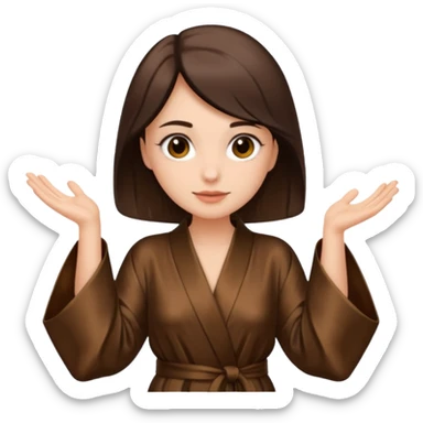 espresso colored silk robe short womens sticker