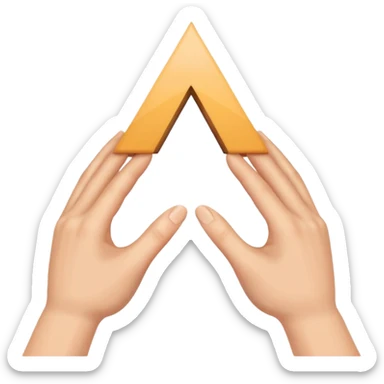 Similar to the heart hands emoji, this emoji should show a triangle created by the fingers of the hands.  sticker