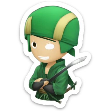 Katan of roronoa zoro sticker