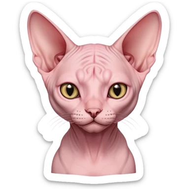 sphynx cat pink cute boy sticker