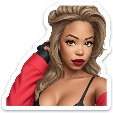 seductive gaze in stylish outfit sticker