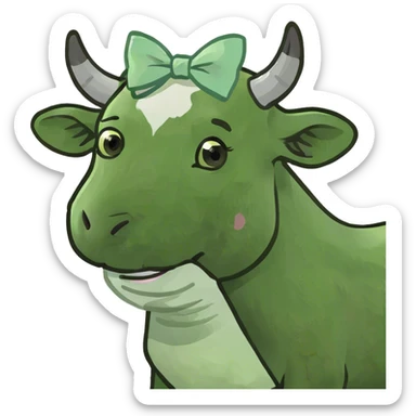 Kawaii cow sticker