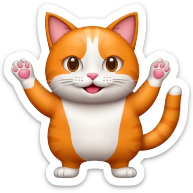 cria um emoji com um gato a dançar sticker