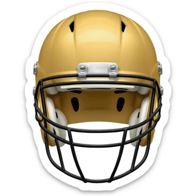 College football player helmet in gold color ( where is player face) sticker