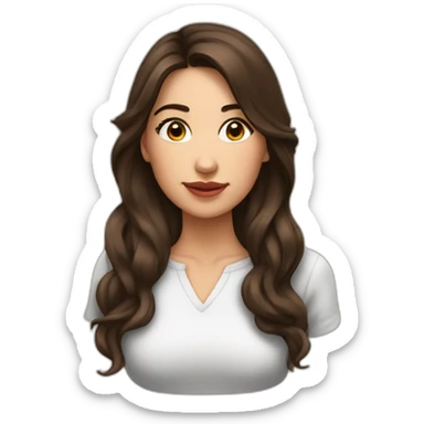 femme brune queue de cheval piercing nez sticker