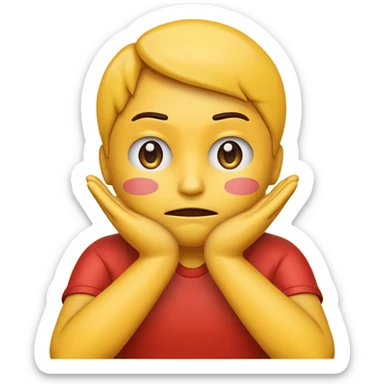 frustrated emoji with hands crossed  sticker