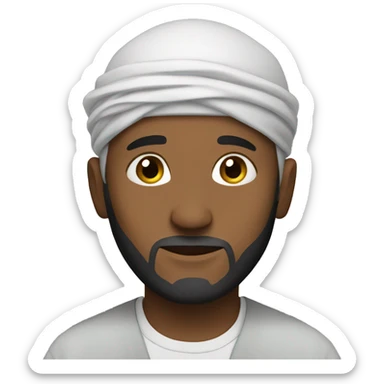 Muslim man pray sticker