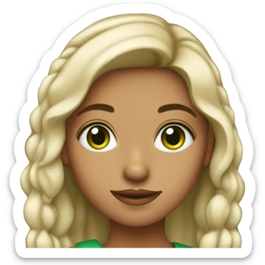 Mexican girl with green eyes sticker