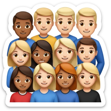 grupo de estudiantes  sticker