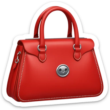 red letaher purse sticker