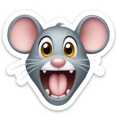 afraid mouse screams sticker