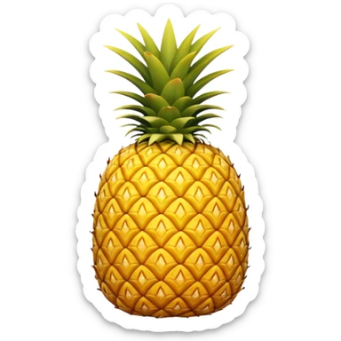 Upside down pineapple with no background.  Flip the pineapple upsided sticker