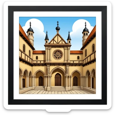 disagreements over architectural style) olden times 16th century sticker