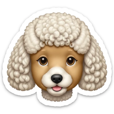 Poodle side eyeing sticker