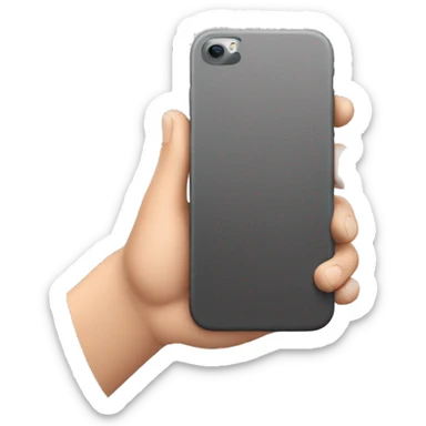 front side iPhone 16 in man hand sticker
