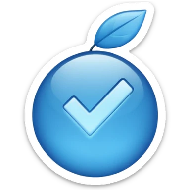 Checkmark blue sticker
