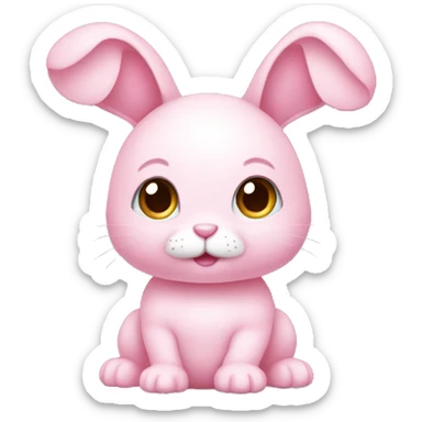 Baby pink bunny sticker