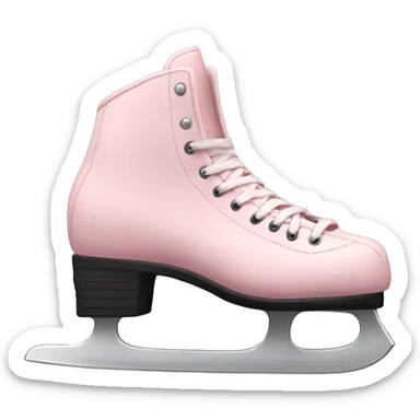 pale pink ice skates  sticker