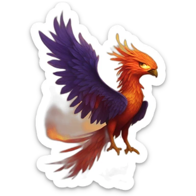 phoenix rising from ashes sticker