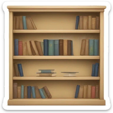 beige bookshelf sticker