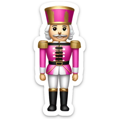 Christmas nutcracker pink sticker