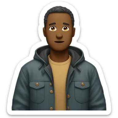 Personne qui boude en étant triste sticker