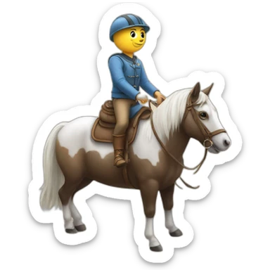 Un chat sur un cheval sur un escargot  sticker