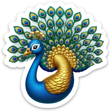 Murugan vel emoji with peacock sticker