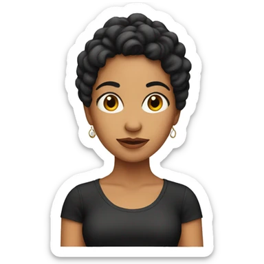 A woman Latino colored wearing a crop top sticker