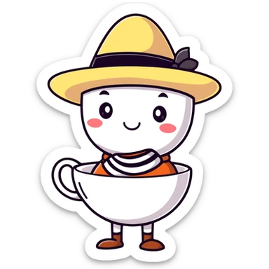 Mad Hatter character from Alice in Wonderland sticker