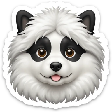 Dog black and white sticker