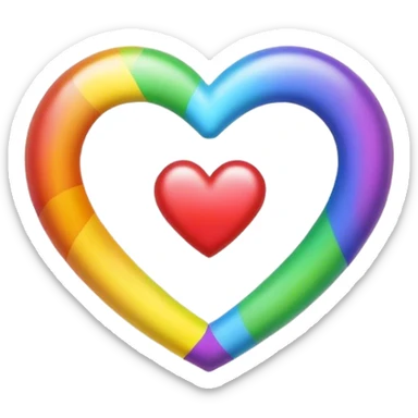 Cœur arc-en-ciel  sticker