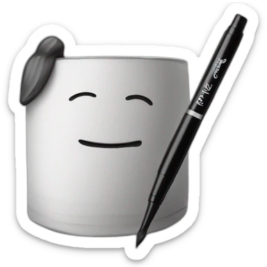 Brush pen caneta que fez lettering sticker