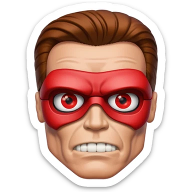 Red eyed Terminator Arnold Schwarzenegger sticker