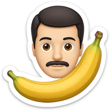 plátano maduro amarillo sticker