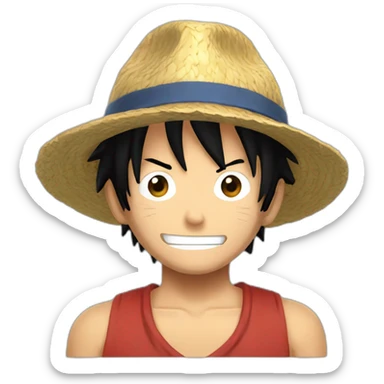 Luffy en colère sticker